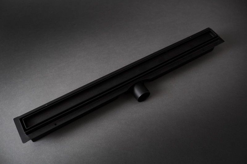 super niski odpływ liniowy pod zabudowę czarny