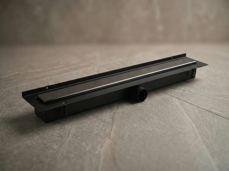 Odpływ liniowy przyścienny grafit chromowany