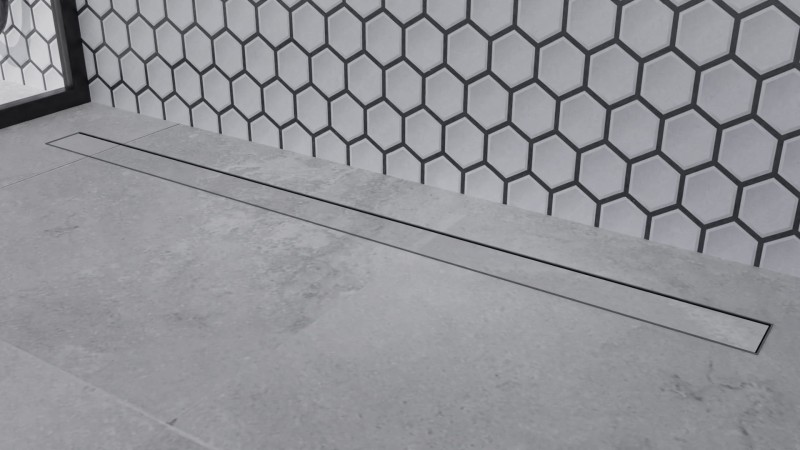 Odpływ liniowy Super Slim Black - DO ZABUDOWY