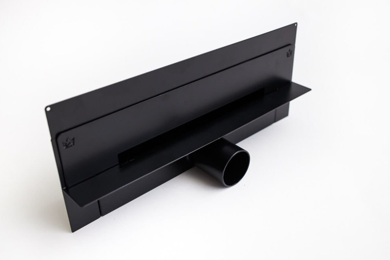 Super niski czarny odpływ ścienny WALL PRO CED'OR Soft Black