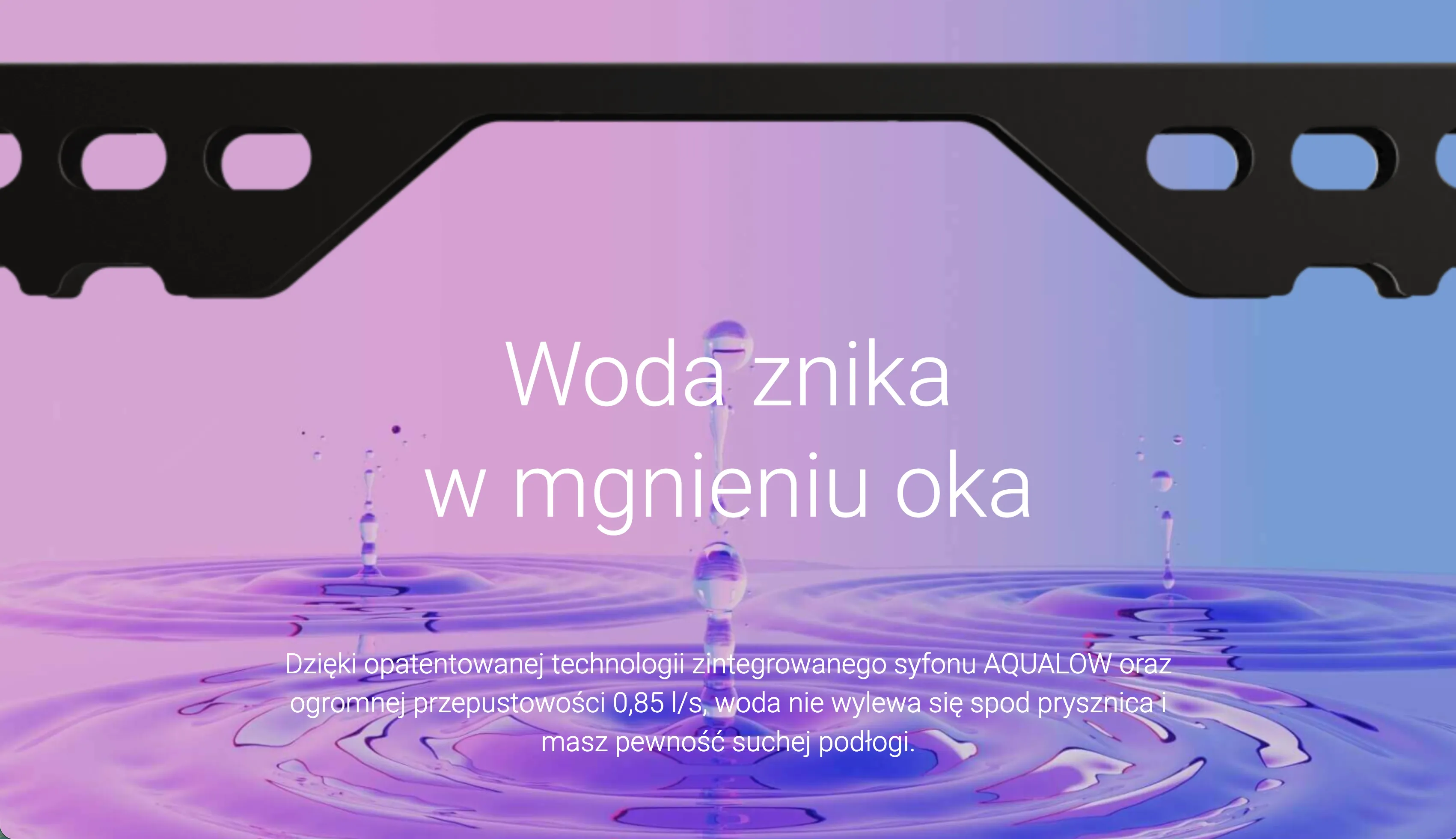 Ogromna przepustowość odpływu liniowego LINE PRO