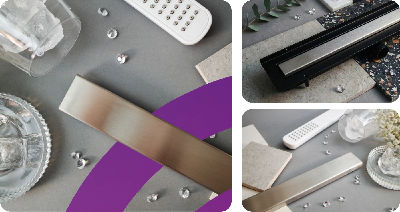 Odpływ liniowy przyścienny stalowy LINE PRO