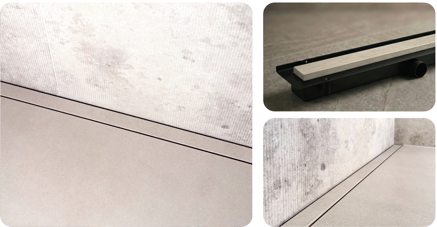 Odpływ liniowy przyścienny LINE PRO do zabudowy płytką