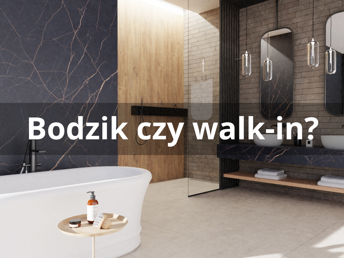 Prysznic walk-in czy kabina prysznicowa z brodzikiem? Wady i zalety